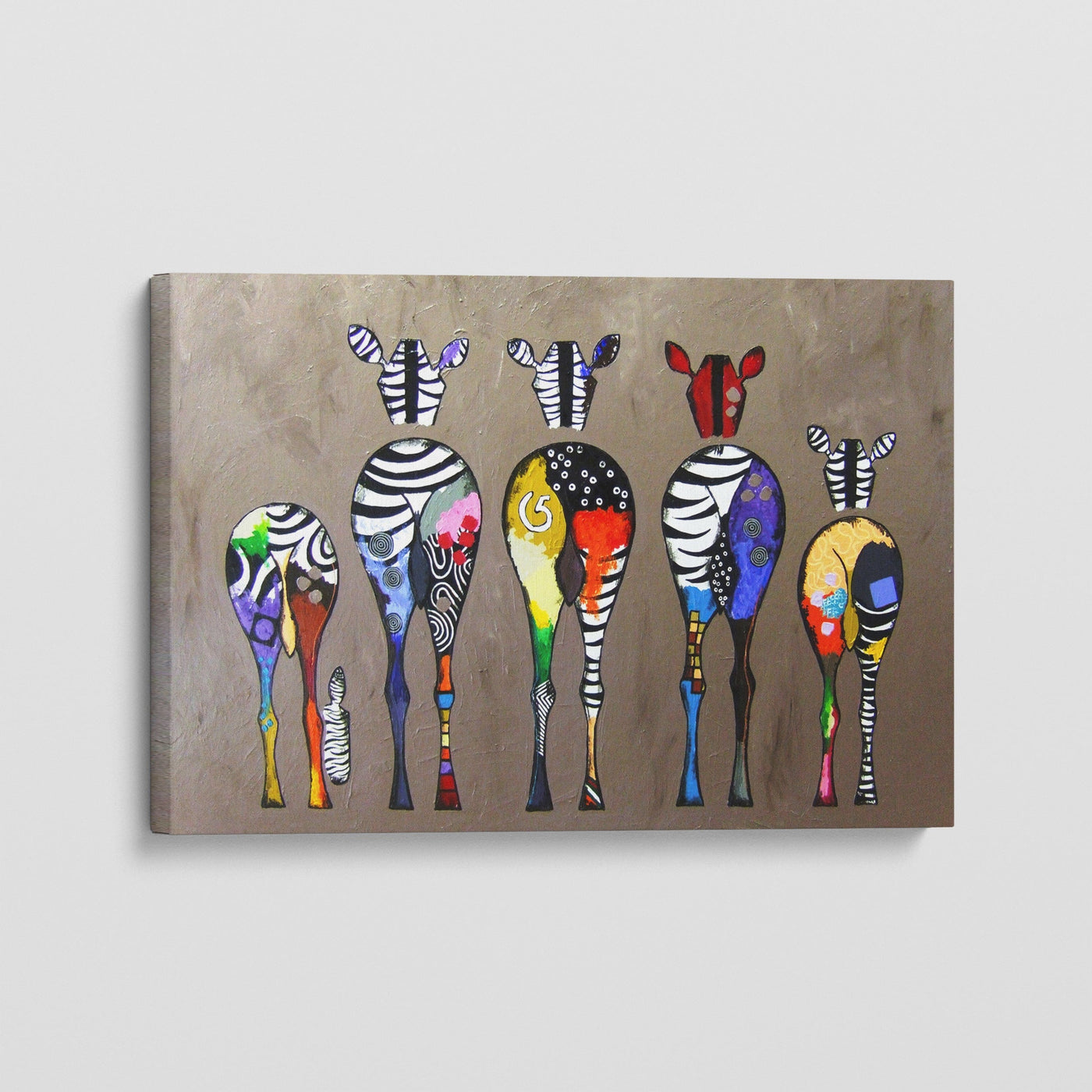 ABSTRACT ZEBRAS CANVAS