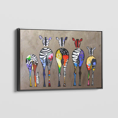 ABSTRACT ZEBRAS CANVAS