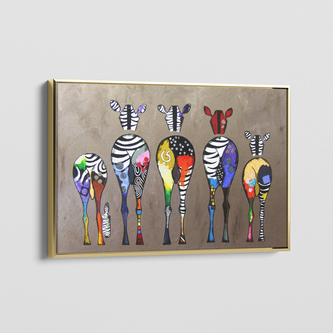 ABSTRACT ZEBRAS CANVAS