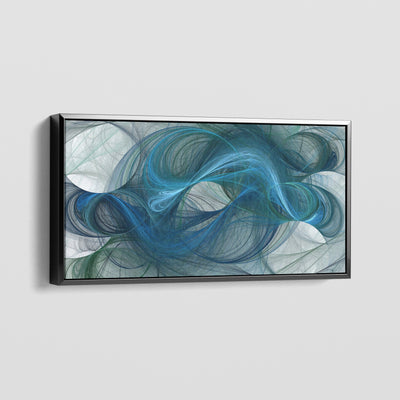 ABSTRACT BLUE LINES CANVAS