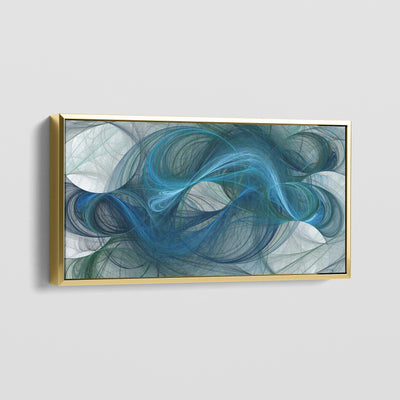 ABSTRACT BLUE LINES CANVAS