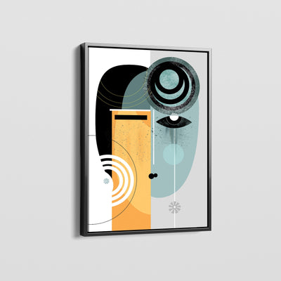 ABSTRACT GEOMETRIC WOMEN CANVAS