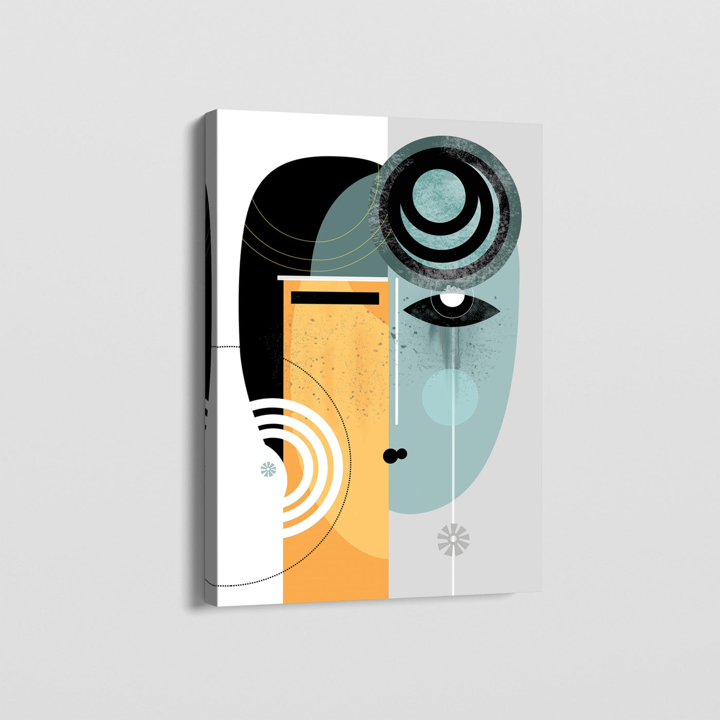 ABSTRACT GEOMETRIC WOMEN CANVAS