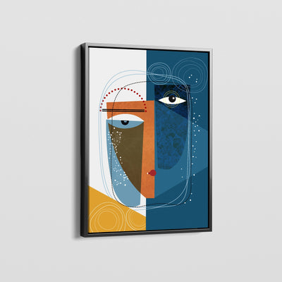 ABSTRACT GEOMETRIC WOMEN CANVAS