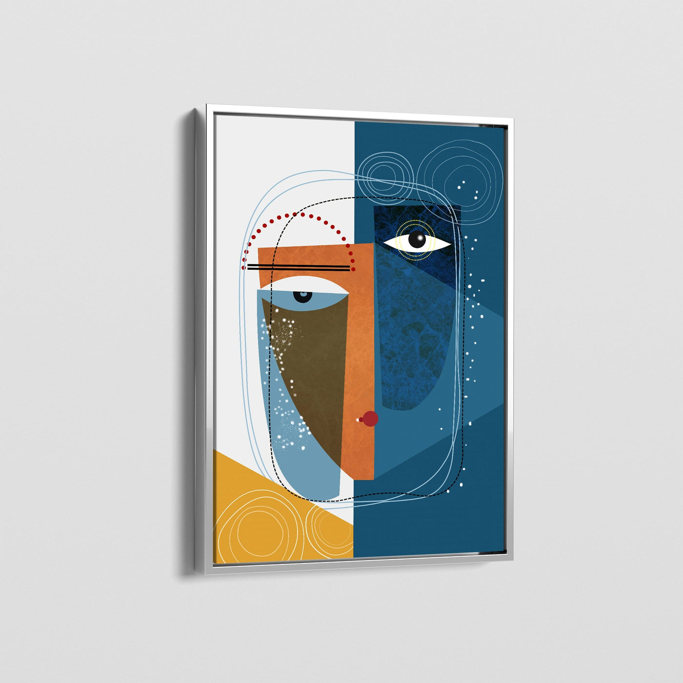 ABSTRACT GEOMETRIC WOMEN CANVAS
