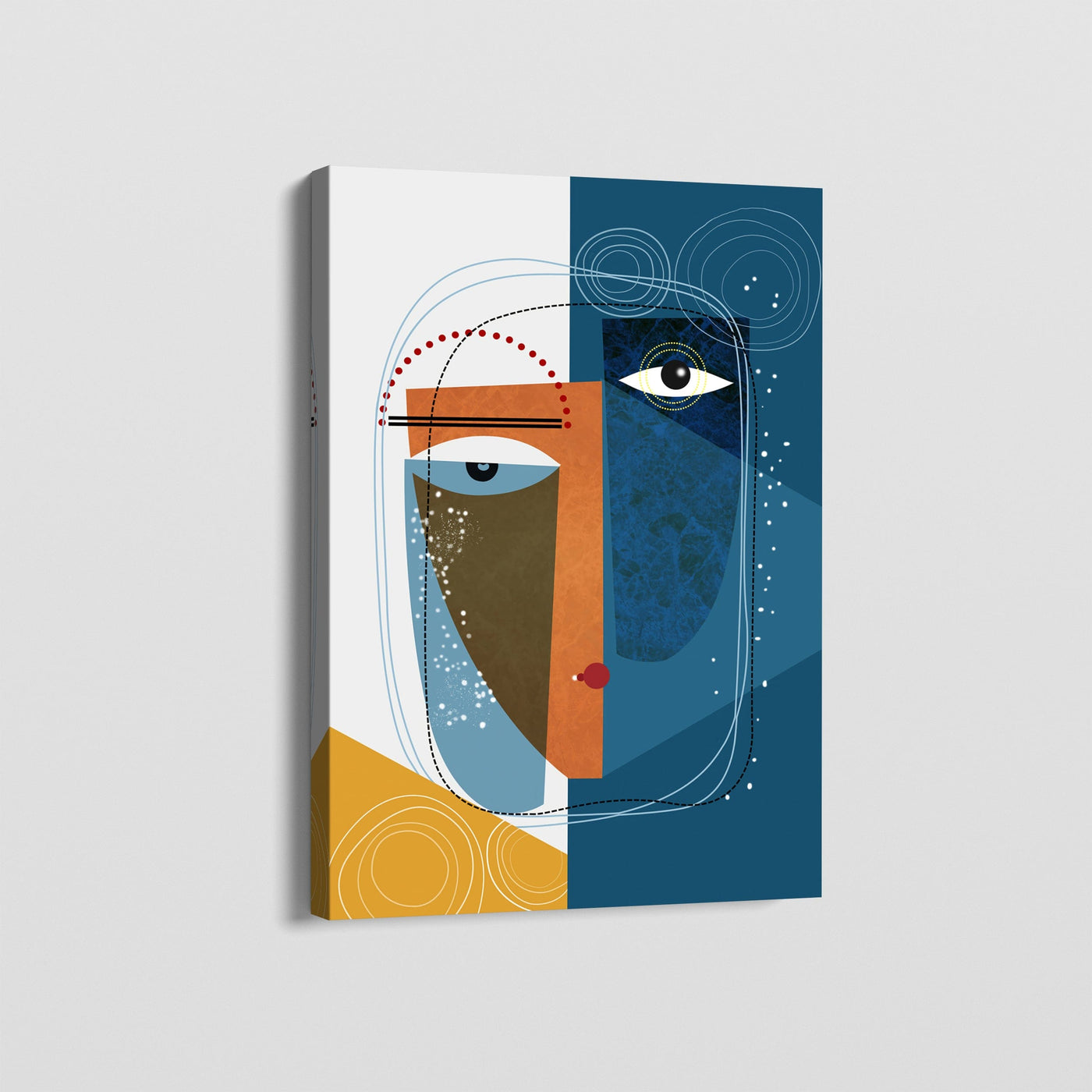 ABSTRACT GEOMETRIC WOMEN CANVAS