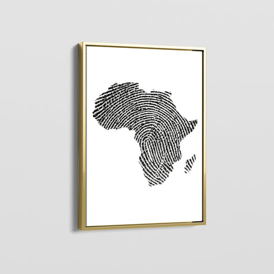 AFRICA PRINT MAP CANVAS