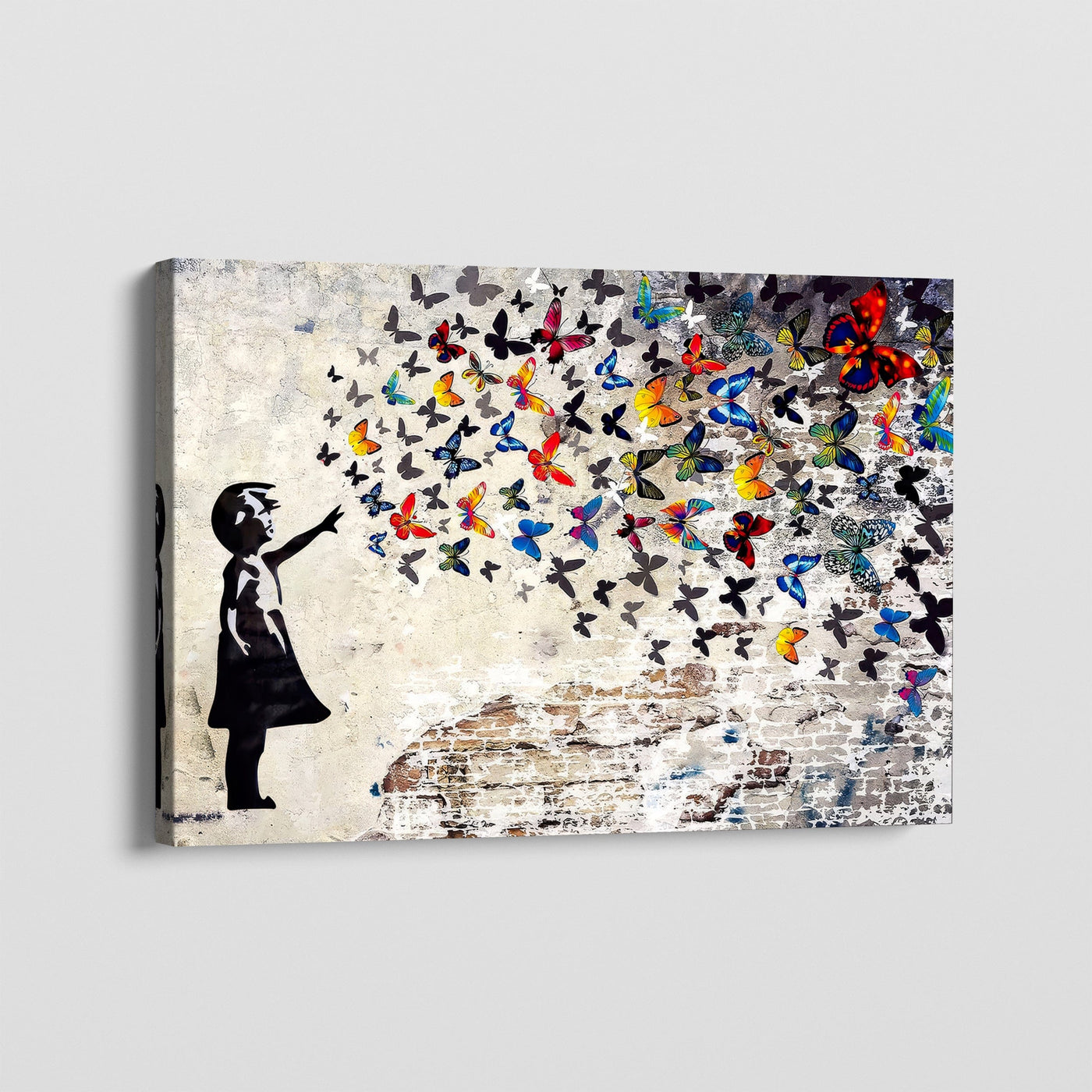 BANKSY FLYING BUTTERFLIES CANVAS