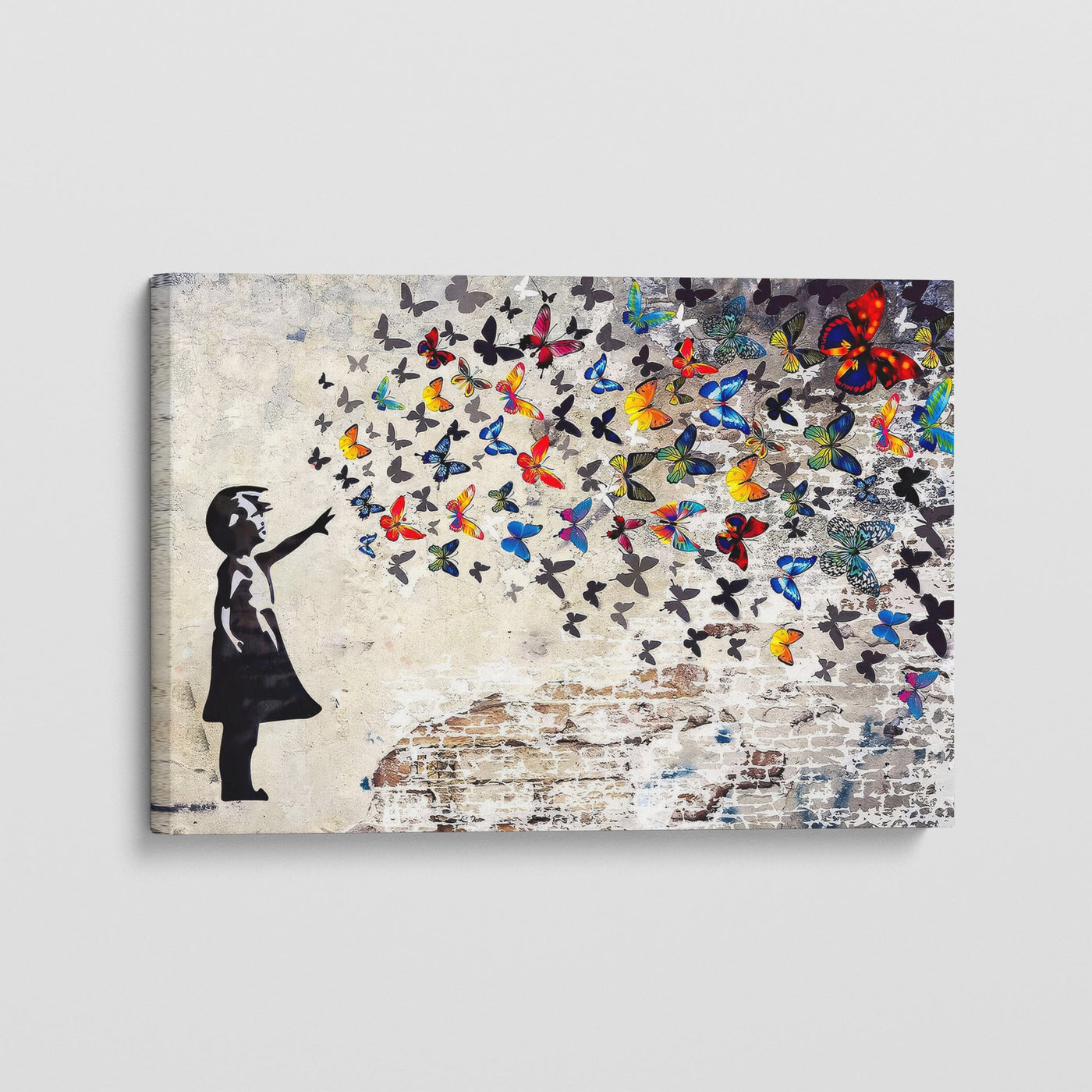 BANKSY FLYING BUTTERFLIES CANVAS