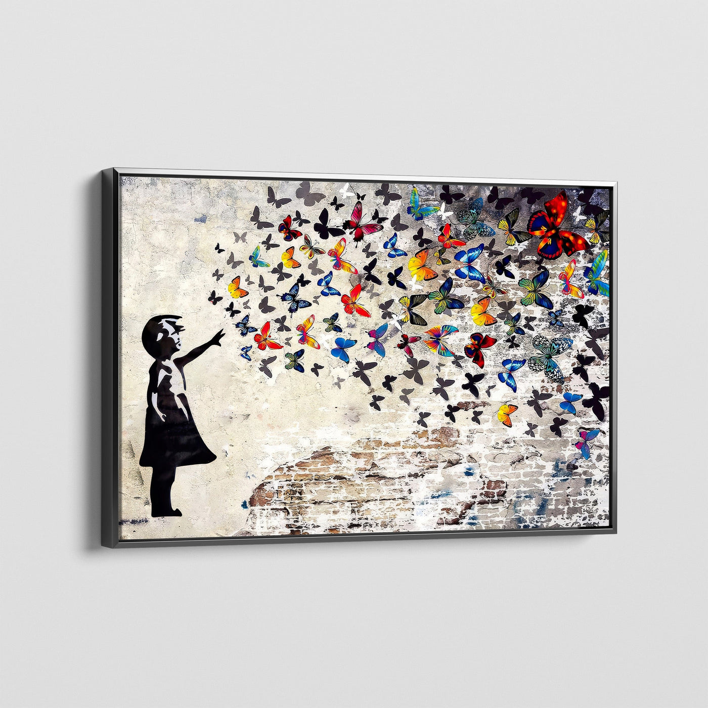 BANKSY FLYING BUTTERFLIES CANVAS