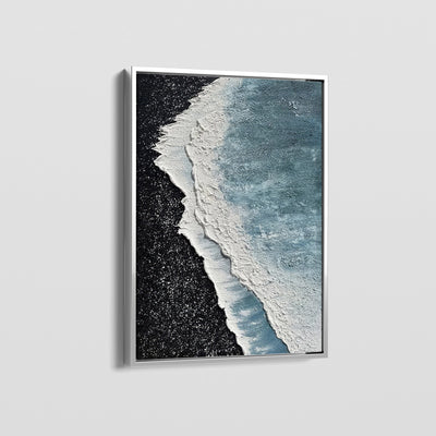 BLACK SAND WAVES CANVAS