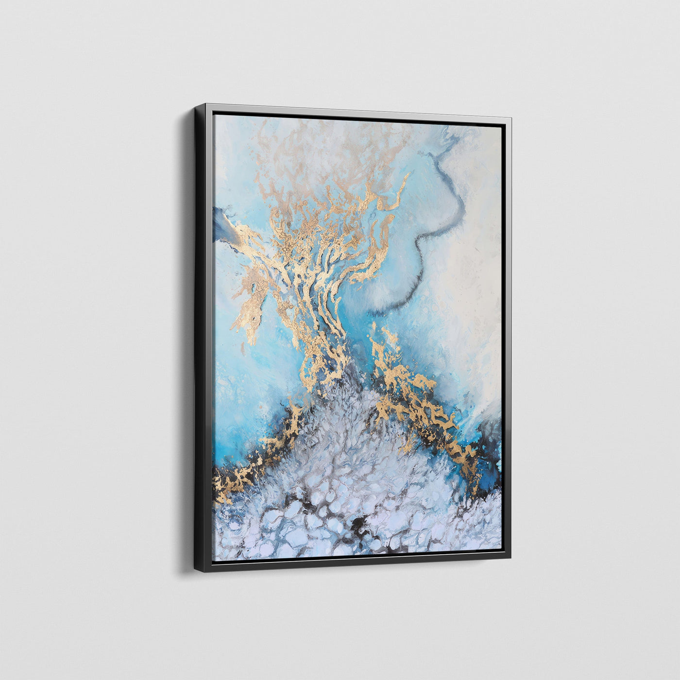 BLUE MARBLE ABSTRACT CANVAS