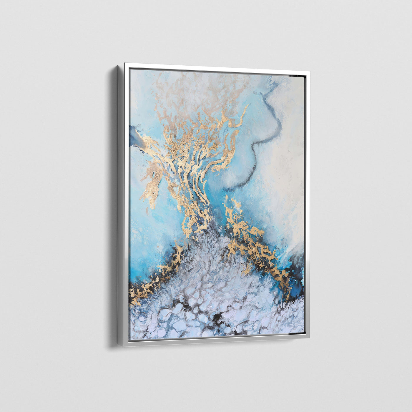 BLUE MARBLE ABSTRACT CANVAS