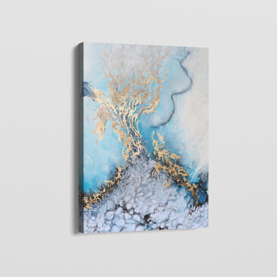 BLUE MARBLE ABSTRACT CANVAS