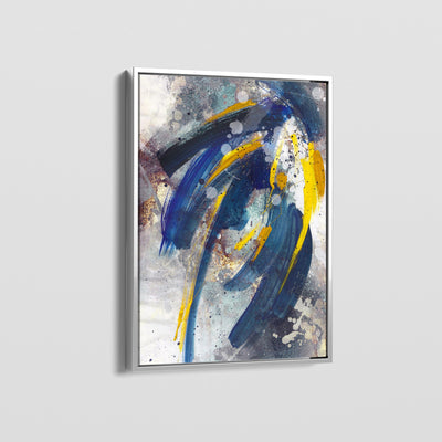 BLUE & YELLOW ABSTRACT CANVAS