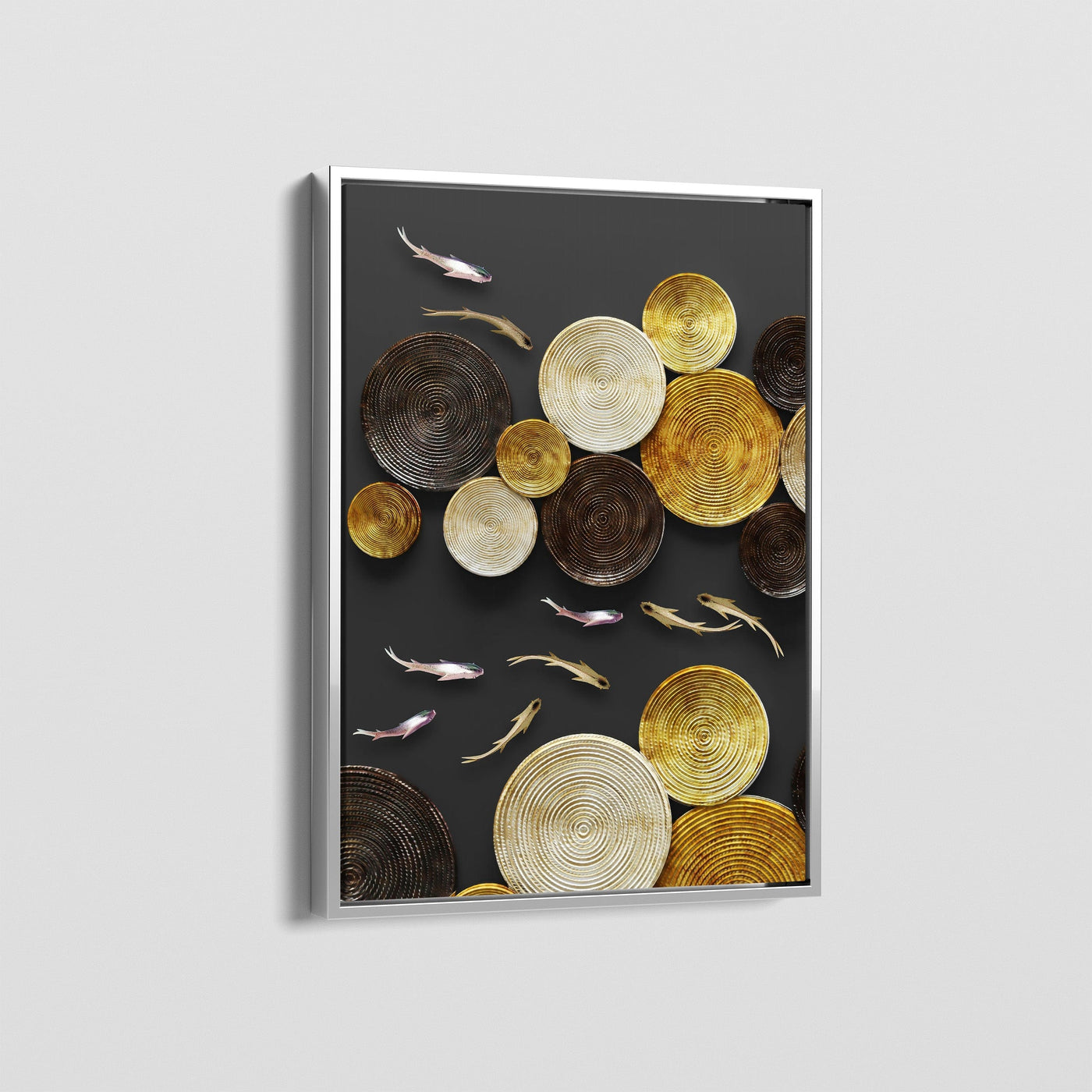 BLACK & GOLD CIRCLES CANVAS