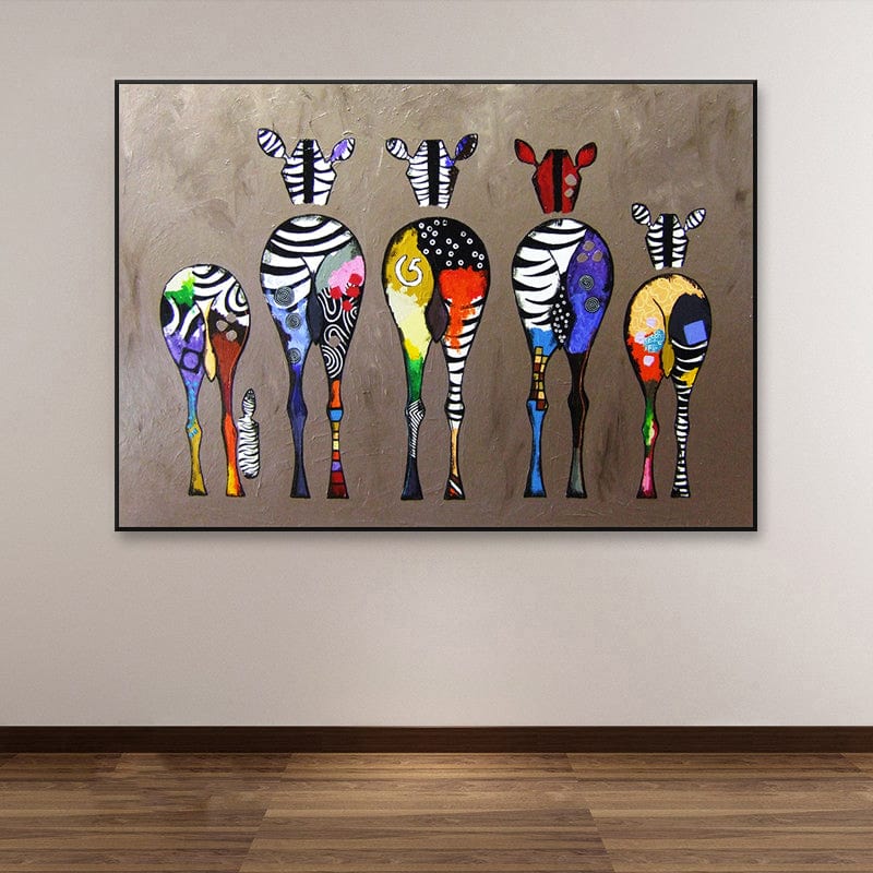 ABSTRACT ZEBRAS CANVAS