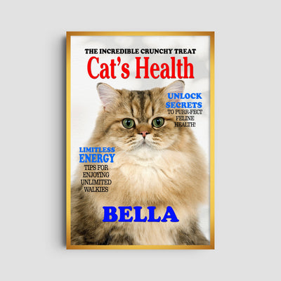 Custom Cats Health Magazine Pet Portrait