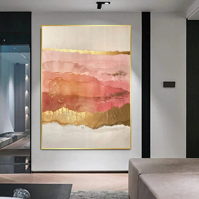 CORAL AND GOLD CANVAS