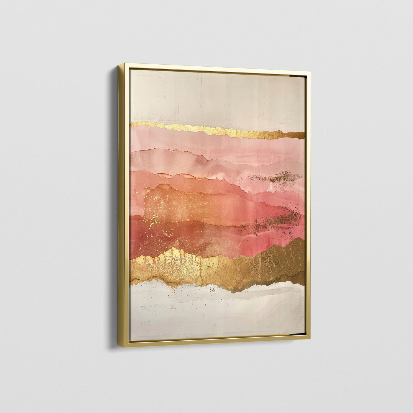 CORAL AND GOLD CANVAS