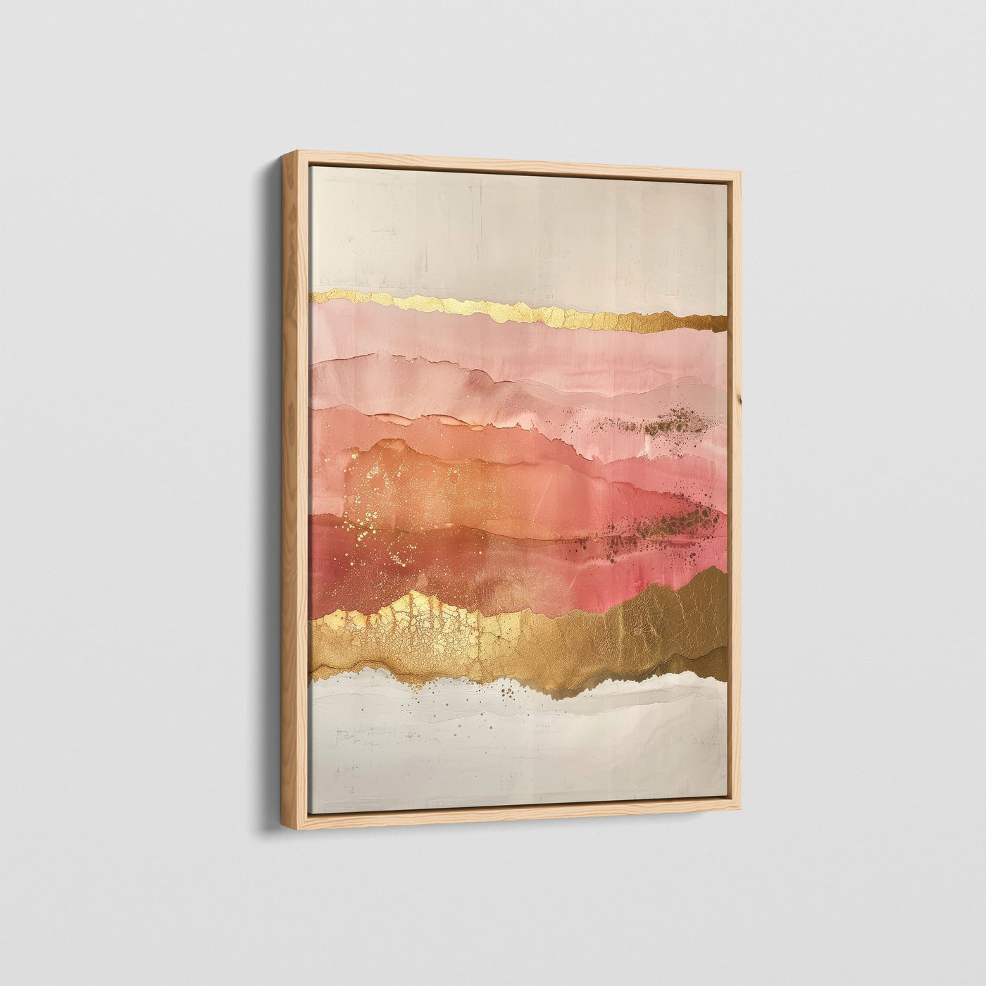 CORAL AND GOLD CANVAS
