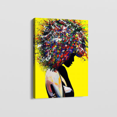 COLORFUL AFRICAN GIRL CANVAS