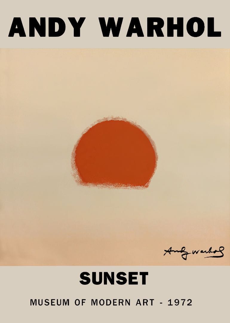 ANDY WARHOL SUNSET - XL+ – Crib of Art