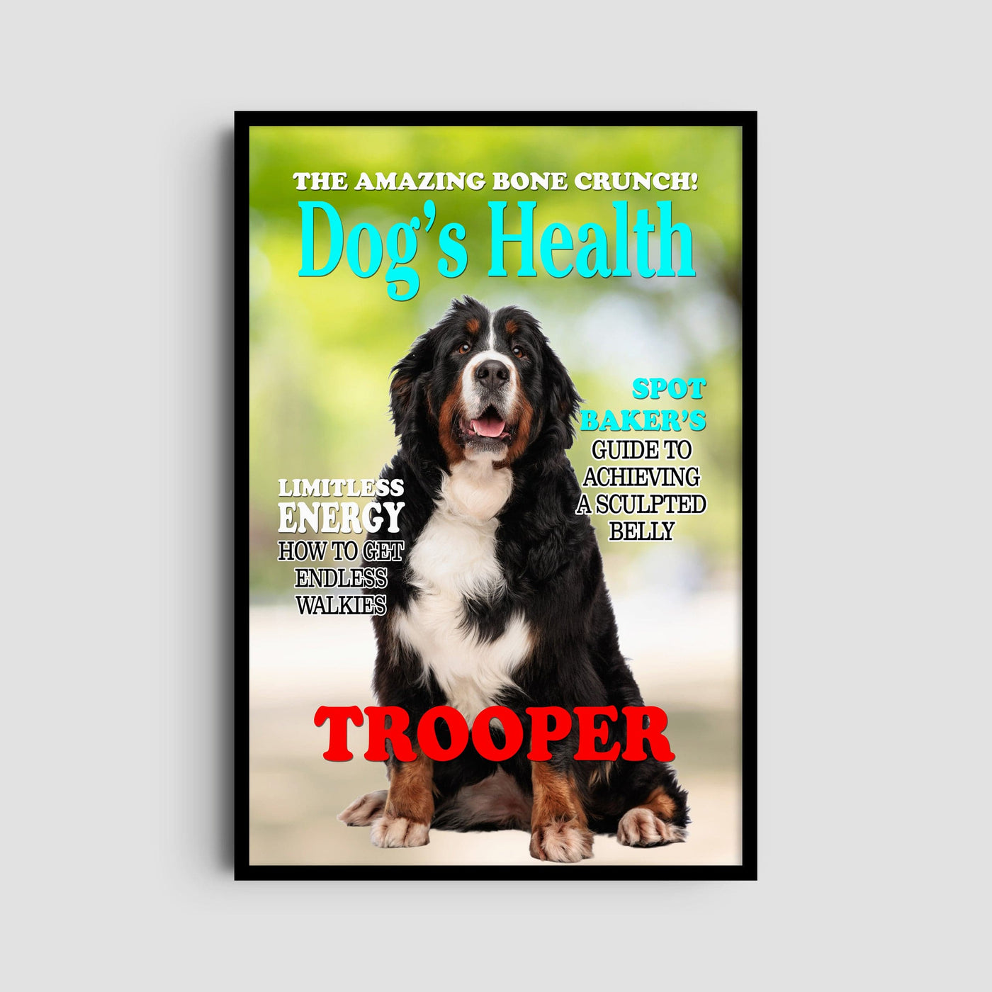 Custom Dogs Health Magazine Pet Portrait