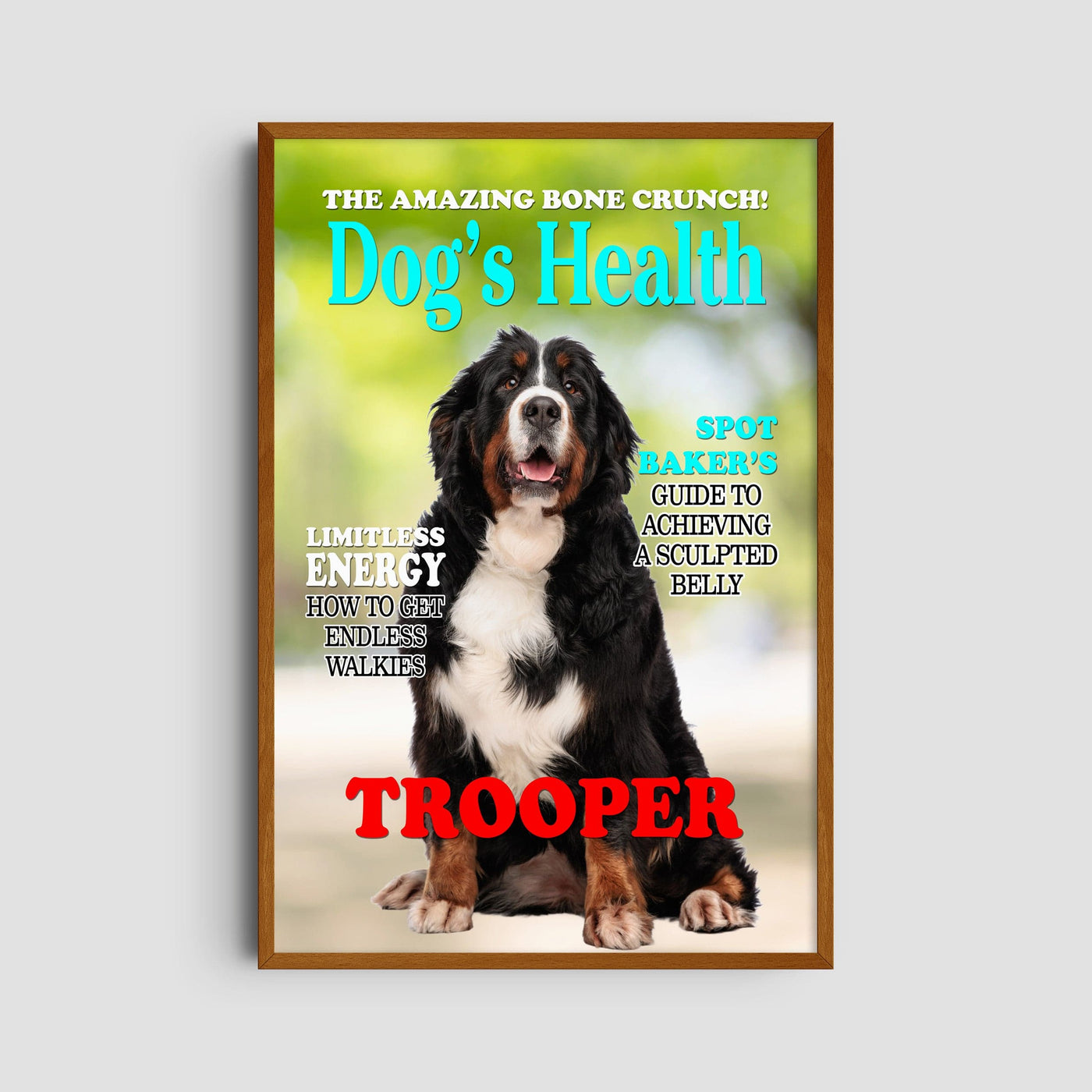 Custom Dogs Health Magazine Pet Portrait