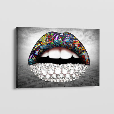 DIAMOND LIPS CANVAS