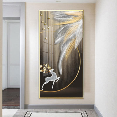 FEATHERS AND ANTLERS CANVAS