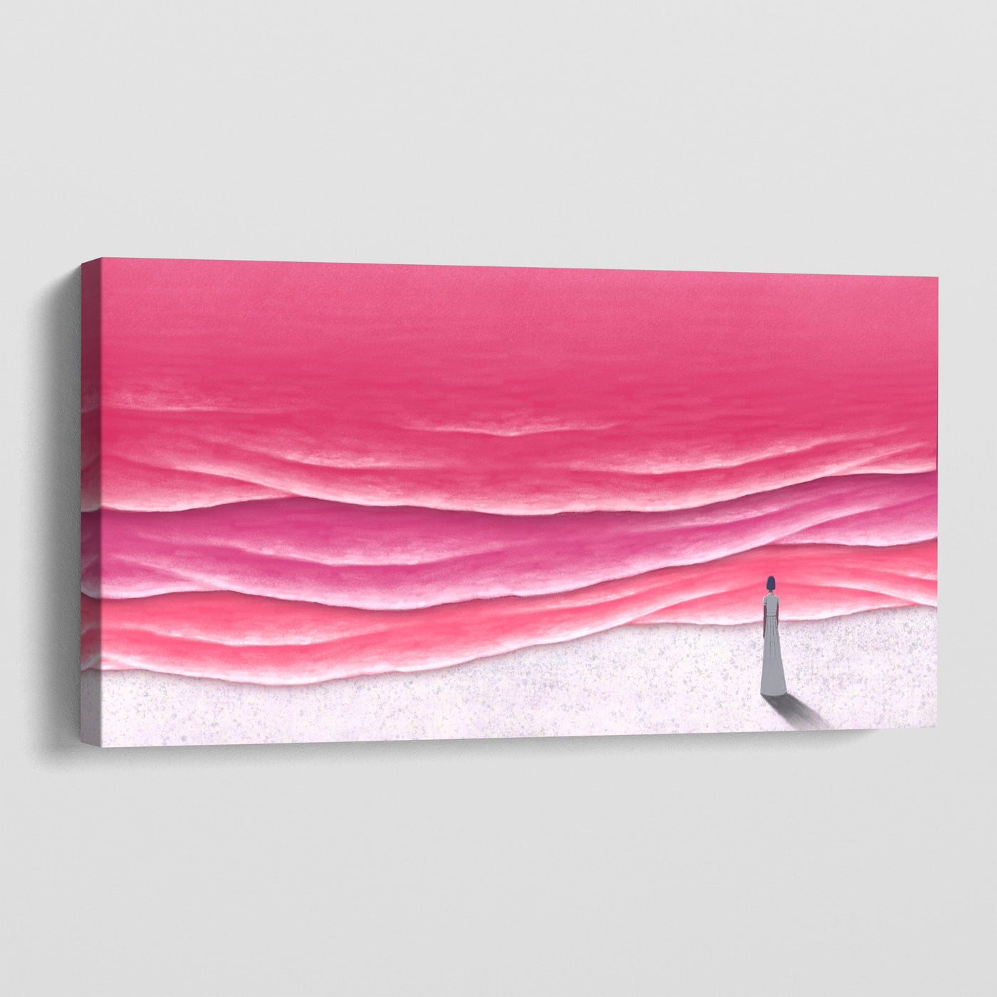 FLAMINGO WAVES CANVAS