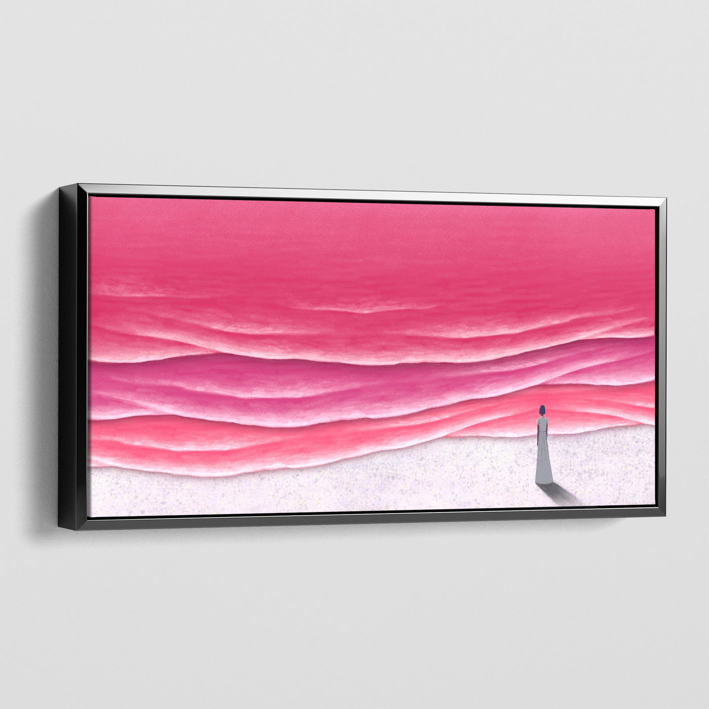 FLAMINGO WAVES CANVAS
