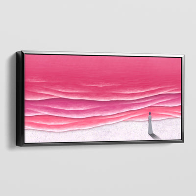 FLAMINGO WAVES CANVAS