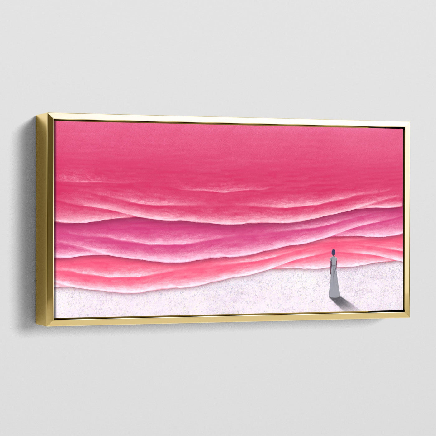 FLAMINGO WAVES CANVAS