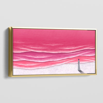 FLAMINGO WAVES CANVAS