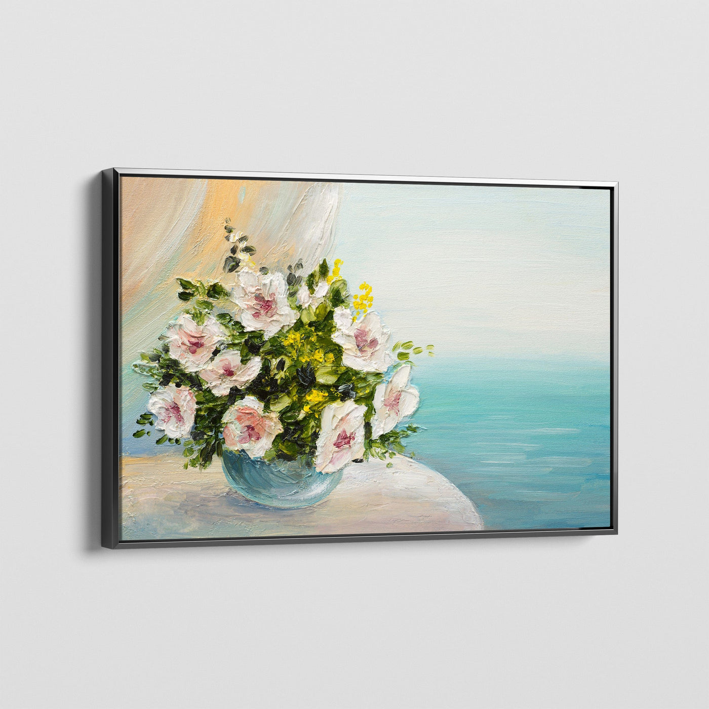 FLOWERS BY THE SEA CANVAS
