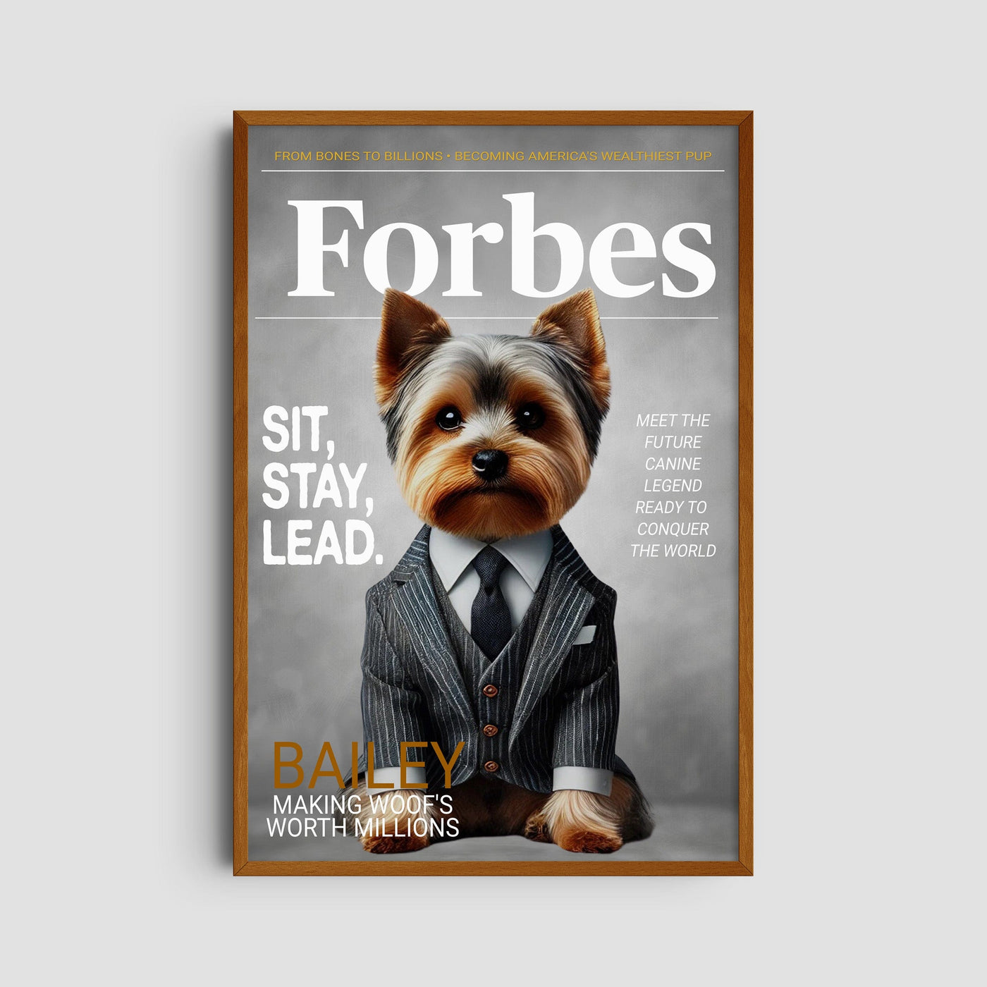 Custom Forbes Magazine Pet Portrait