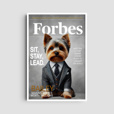 Custom Forbes Magazine Pet Portrait