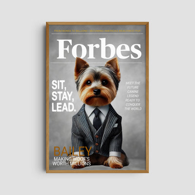 Custom Forbes Magazine Pet Portrait