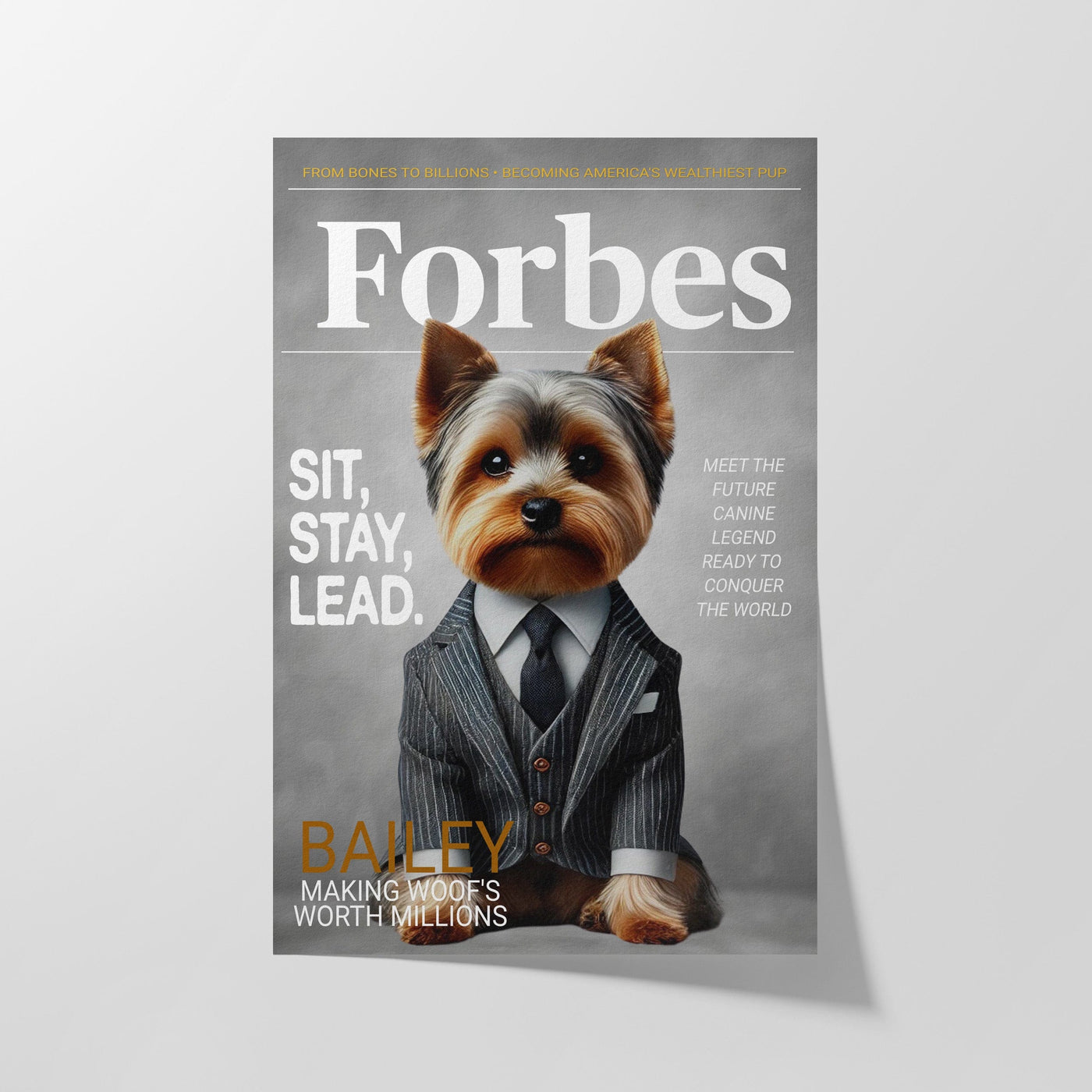 Custom Forbes Magazine Pet Portrait