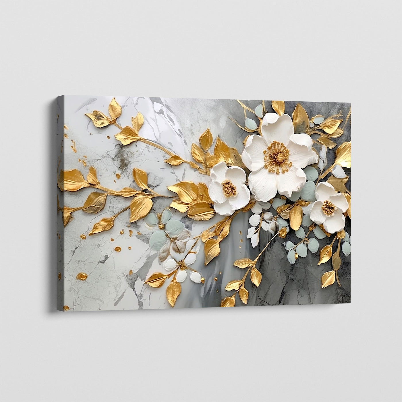 GILDED LEAVES CANVAS