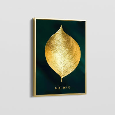 GOLD LEAVES A CANVAS