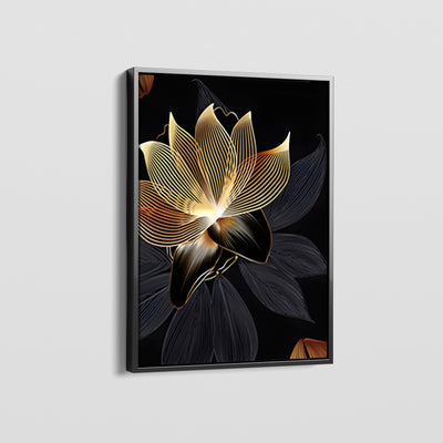 GOLD NOIR PETALS CANVAS