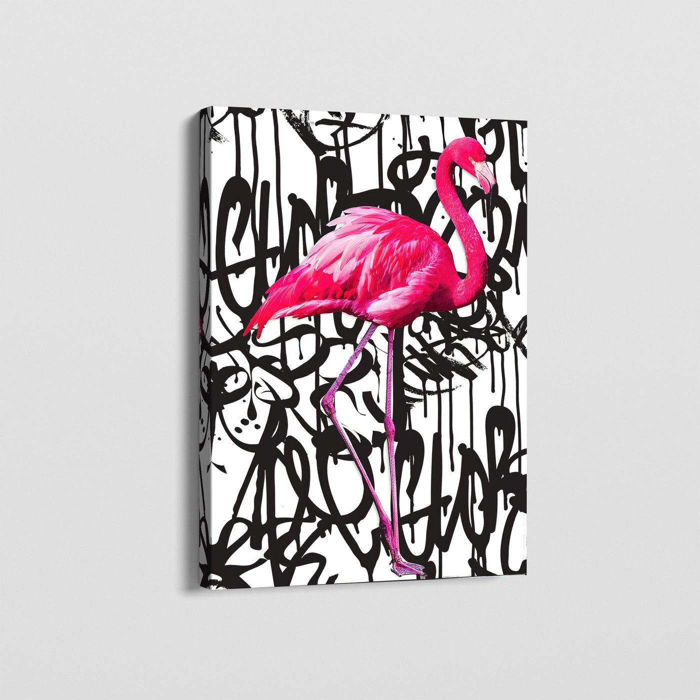 GRAFFITI FLAMINGO CANVAS