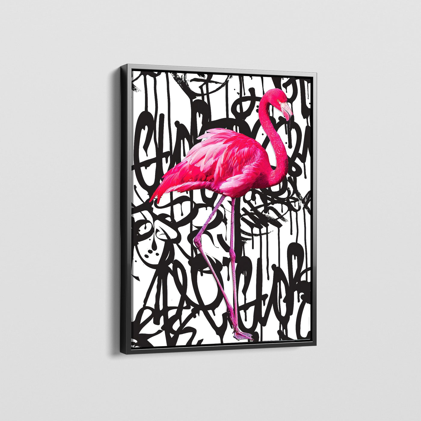 GRAFFITI FLAMINGO CANVAS