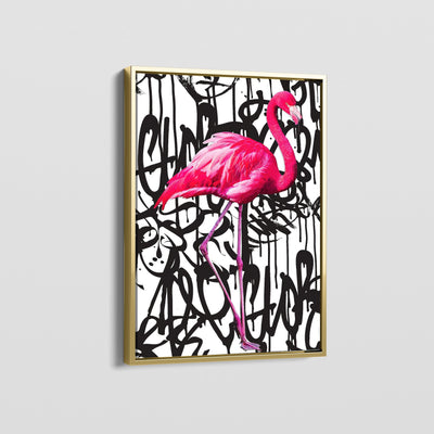 GRAFFITI FLAMINGO CANVAS