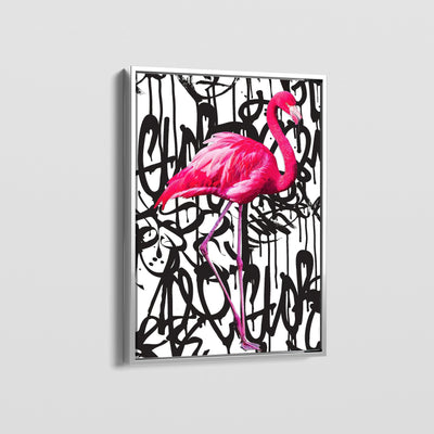 GRAFFITI FLAMINGO CANVAS