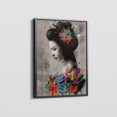 GRAFFITI ASIAN WOMAN CANVAS