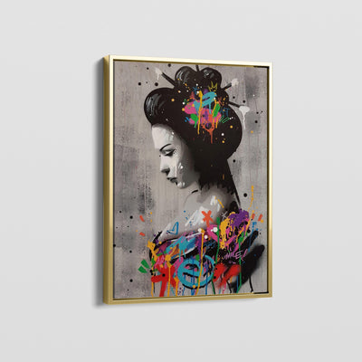 GRAFFITI ASIAN WOMAN CANVAS